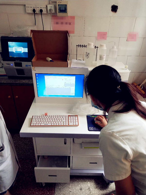 推車式微量元素分析儀品牌質量有保障 分析儀走進河北新樂市醫院 推車式微量元素分析儀品牌質量有保障 分析儀走進河北新樂市醫院